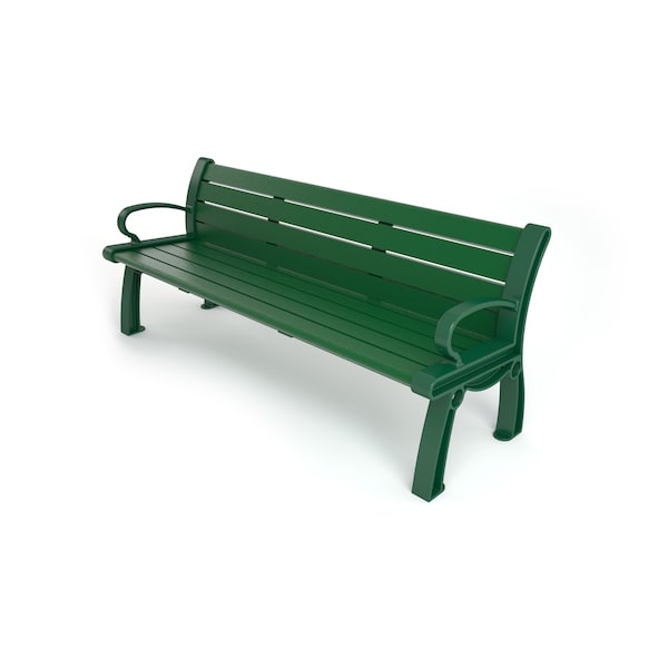 Green 5' Heritage Bench with Green Frame